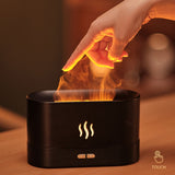 TD® Humidificateur simulation créative flamme aromathérapie machine atmosphère lampe chambre salon voiture lumière douce avec sommei