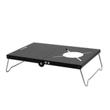 TD® Camping en plein air tente en alliage d'aluminium portable carte poêle table en plein air mini table pliante camping poêle table