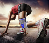 TD® Genouillères de sport en nylon, genouillères de basket-ball de cyclisme, genouillères chaudes et antidérapantes tricotées, rouge
