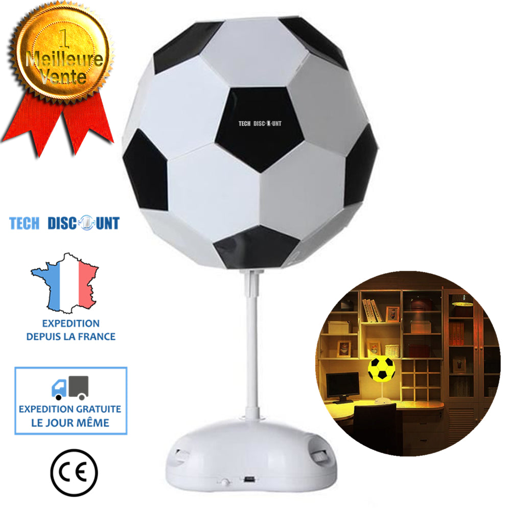 TD® Lampe à poser en forme ballon de football lumière LED