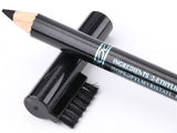 TD® Crayon Noir pour les Yeux et Lèvres avec Brosse Sourcil/ Cosmétique Regard Maquillage/ Noir Intense