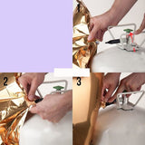 TD® Ballon Décoratif d'hélium 40 pouces numéro 18 pour Anniversaire/ Ballons pour anniversaire de mariage décoration (argent)