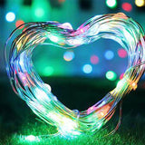 TD® Guirlande lumineuse LED 5-10-20-30-40-50M guirlande lumineuse solaire guirlande fil de cuiv - Modèle: RGB 40M 400LED