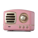 LCC® Mini Haut-Parleur Bluetooth V4.1 Vintage Enceinte Acoustique Hifi Stéréo Portable Sans Fil - Rose
