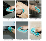 TD® eponge de nettoyage avec poignée cuisine brosse salle de bain voiture maison vaisselle lavable tampon à recurer multifonction
