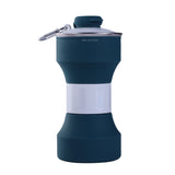 TD® Gourde de fitness sport bouteille d'eau silicone pliant tasse d'eau voyage en plein air camping sport bouteille d'eau télescopiq