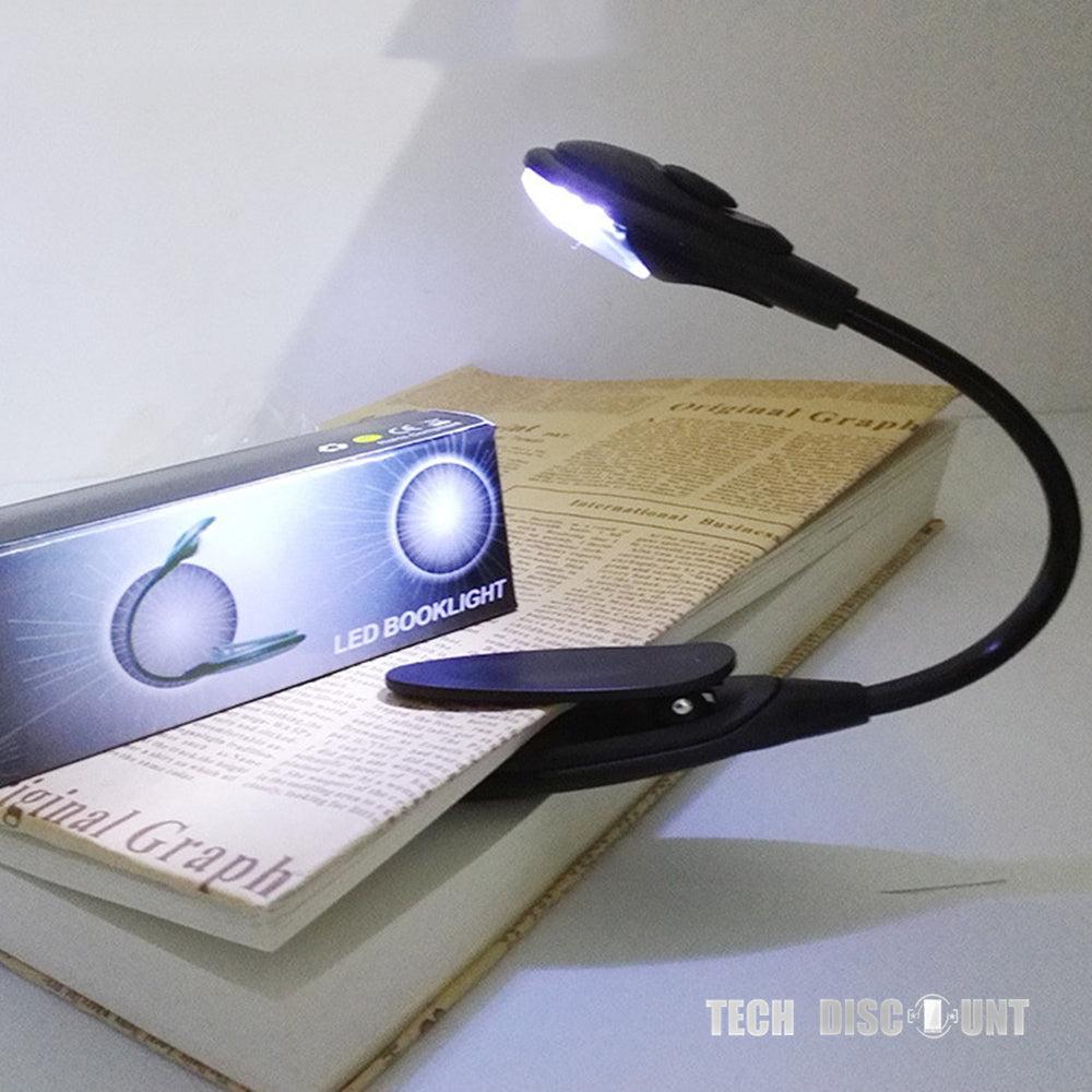 Lampe de lecture de livre de voyage portable, lampe à LED à piles, pince  pliable, lampe
