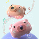 TD® Dessin animé pour enfants mignon rose souffleur automatique et musique électrique machine à bulles de cochon Cadeaux pour enfant