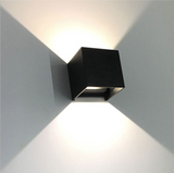 TD® 2pcs Applique Murale Carrée Simple en Aluminium 12W Lampe Mural Intérieur Moderne Lampe Lumière Blanche Chaude