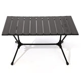 TD® Table pliante de camping Table pliante à hauteur réglable manuelle Table de barbecue portable extérieure Table basse extérieure