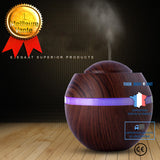 TD® Humidificateur à arômes matériau modèle grain de bois Connexion USB fraicheur diffuseur purificateur air frais