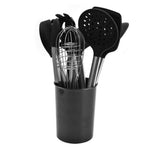 TD® 9 pcs kit Ustensiles de Cuisine, Set spatule en Silicone, Batterie de Cuisine antiadhésive Anti-Rayures et résistante