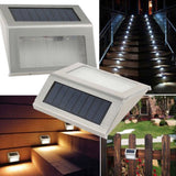 TD® Applique solaire en acier inoxydable cour jardin lampe à LED paysage applique allée garde-corps lampe éclairage automatique