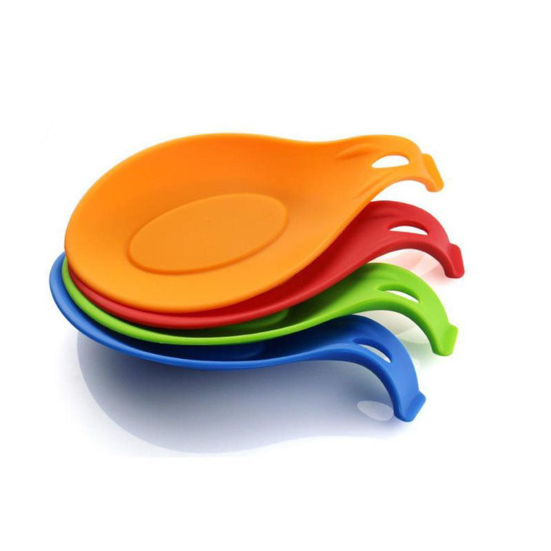 TD® Lot de 4 Gros Repose-cuillère en Silicone pour Ustensiles de Cuisi –