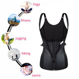 TD® Corset abdominal Double gilet de sueur renforcé en forme de soutien de taille en caoutchouc rassemblant le Corset de dames