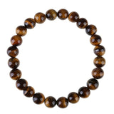 TD® Bracelet Perles Rondes Oeil de Tigre - 8 mm