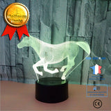 TD® Veilleuse colorée 3D cheval au galop