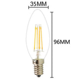 TD® 10X E14 Filament LED 4W Ampoule Edison C35 COB Ampoules Vintage Blanc Chaud 400LM Forme Bougie LED AC 220V