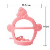 TD® Tiges molaires en vrac en silicone souple bouillie rose bébé pour bébés de plus de 3 mois bracelet bébé gants anneau de dentitio