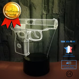 TD® Nouveau Pistolet De Style 3D Lumière De Nuit Coloré Tactile Télécommande Led Lumière Visuelle Tactile 3D Petite Lampe