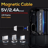 TD® Câble magnétique USB avec ports embouts détachables ( Android / iOS / TYPE-C ) Synchronisation Données Connexion Rapide Téléphon