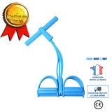 TD® -Extenseur Musculation Élastique de Résistance Exerciceur Rameur Abdominale Jambe Fitness Sport-bleu