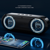 TD® Portable Mini sans fil Haut-parleur Port USB Carte TF lecteur Haut-parleur Bluetooth-Stéréo à deux haut-parleurs  : noir