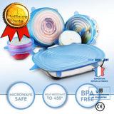 TD® Couvercles Extensibles en Silicone Pack de 6 de Différentes Tailles de Forme Ronde Economique Bonne Qualité Micro-Onde Economie