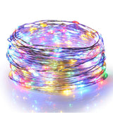TD® Guirlande lumineuse LED Fête de mariage Décoration de noël Fil de riz 10M Rose