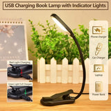 TD® 2PCS Lampe de Lecture Livre à poser, 7 LED Lumière Blanche Froide et Chaude, flexible rechargeable Veilleuse de Chevet de nuit