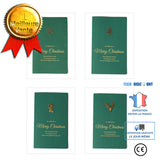 TD® 10 pack Carte de voeux bricolage fait à la main créatif rétro métal spécial papier bronzant carte de noël envoi aléatoire