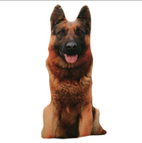 TD® Drôle 3D Dog Imprimer Coussin Coussin créatif mignon poupée en peluche cadeau Home Coussin pour véhicule Couleur: chien brun