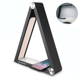 TD® Lampe led bureau rechargeable USB sans fil chevet ajustable téléphone triangulaire rotation veilleuse nuit flexible à poser tabl