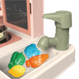 Jouets de simulation pour enfants avec vaisselle de maison avec son et lumière DIY cuisine et pressage d'eau jouet de cuisine