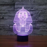 TD® Nouveauté 3D RGB Egypte Sphinx USB Tactile 7 Couleur Gradient Nuit Lampe Humeur Visuel LED Enfants De Noël Nouvel An Cadeaux