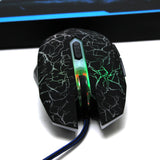 TD® Souris de jeu filaire USB grip crack 6 boutons