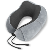 TD® Oreiller en forme de U en mousse à mémoire de forme Oreiller cervical de voyage en tissu magnétique Oreiller cervical portable