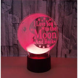 TD® Lampe optique poser décoratif tactile 7 couleurs illusion optique - modèle lunaire - faible consommation câble USB prise secteur