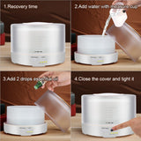 TD® Humidificateur d'Air Ultrasonique à Télécommande/Machine Aromathérapie muet Arôme 500 ml/ Diffuseur d’Arômes/Purificateur Coloré