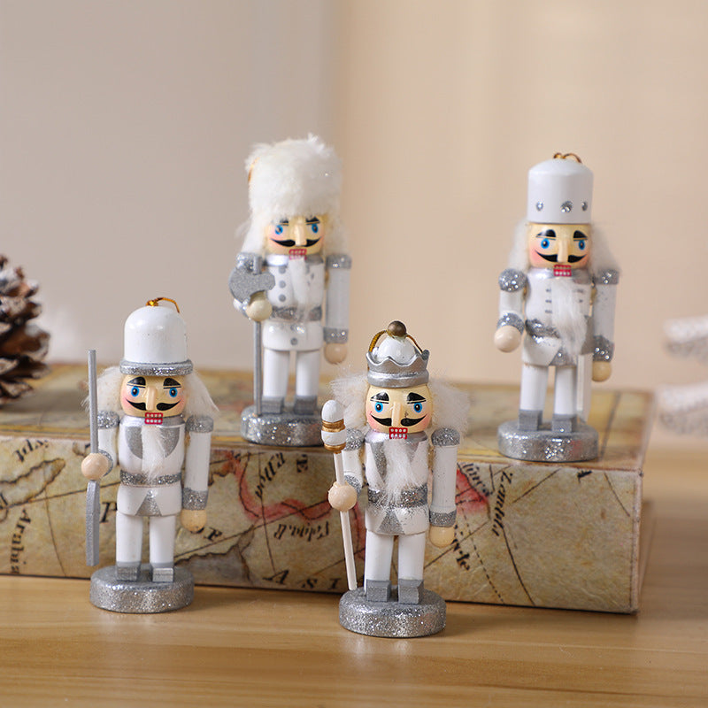 TD® Set /4pcs Casse-Noisette en Bois Figurine Batteur Décorations Maison Cadeau Anniversaire Noël Fête pour Enfant Famille Amis