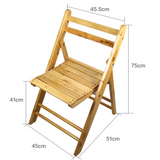 TD® Chaise pliable en bois massif chaise de salle à manger extérieure en cyprès chaise de barbecue en bois tabouret chaise arrière