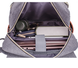 TD® Sac à Dos Ordinateur Portable PC Imperméable Laptop Backpack Daypack en Tissu avec Pris USB Gris 15.6pouces