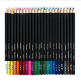 Ensemble de crayons de couleur 24 couleurs, pinceau de plomb couleur à base d'huile, boîte en fer blanc, fournitures d'art pe