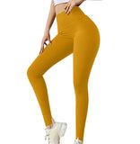 Pantalons de yoga sexy dos taille cravate nœud leggings taille haute sport femmes moulantes automne et hiver fitness femmes j