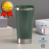 TD® Tasse à café, tasse verte, conservation de la chaleur, stockage au froid, tasse de voiture en acier inoxydable portable et embar