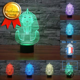 TD® Nouveauté 3D RGB Egypte Sphinx USB Tactile 7 Couleur Gradient Nuit Lampe Humeur Visuel LED Enfants De Noël Nouvel An Cadeaux