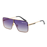 TD® Lunettes de soleil pour hommes One Piece Fashion Big Square Lunettes de soleil pour hommes Tir de rue européen et américain