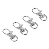 TD® Lot de 100 mousquetons à porte-clefs accrocher porte clé acier inoxydable pour figurine travaux couleur argenté grande qualité