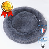 TD® Panier, Lit, Canapé, Niche, Coussin pour Chat Chien/ Lavable Rond Résistant à Poils Longs Pliable pour Gris Foncé, S 50CM Confor