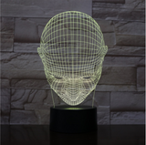TD® Décoratif USB Résumé 7 Couleurs Télécommande Illusion Optique Veilleuse 3D Visualisation Tableau Bureau Lampes 3D Glow LED
